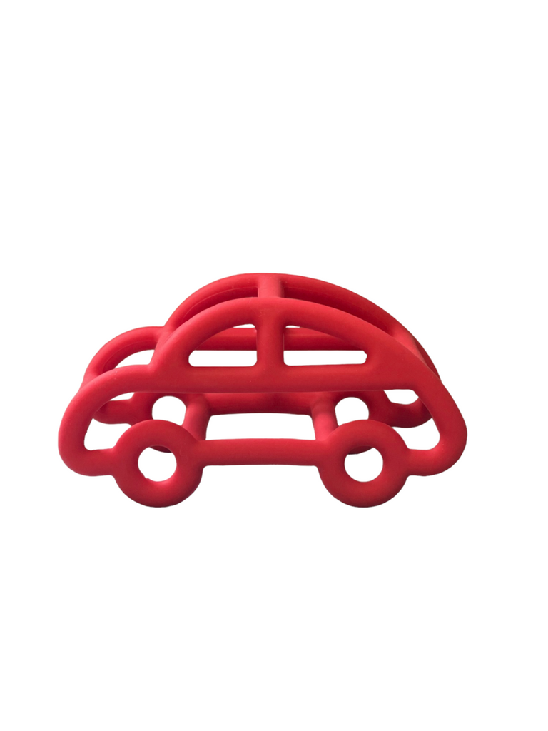Three Hearts-3D Silicone Car Teether-Red