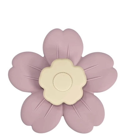 Three Hearts-Daisy Toy Silicone Teether Spinner-Mauve