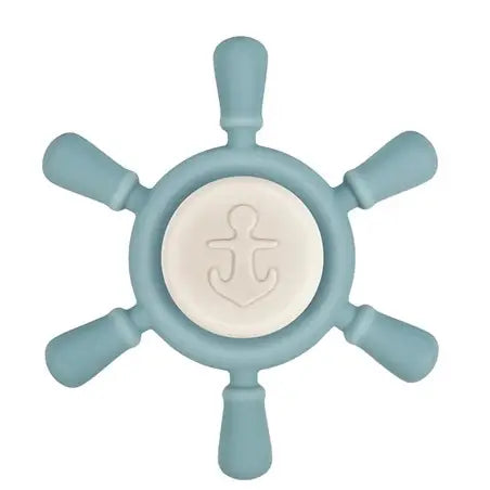 Three Hearts-Sailor Toy Silicone Teether Spinner-Seafoam