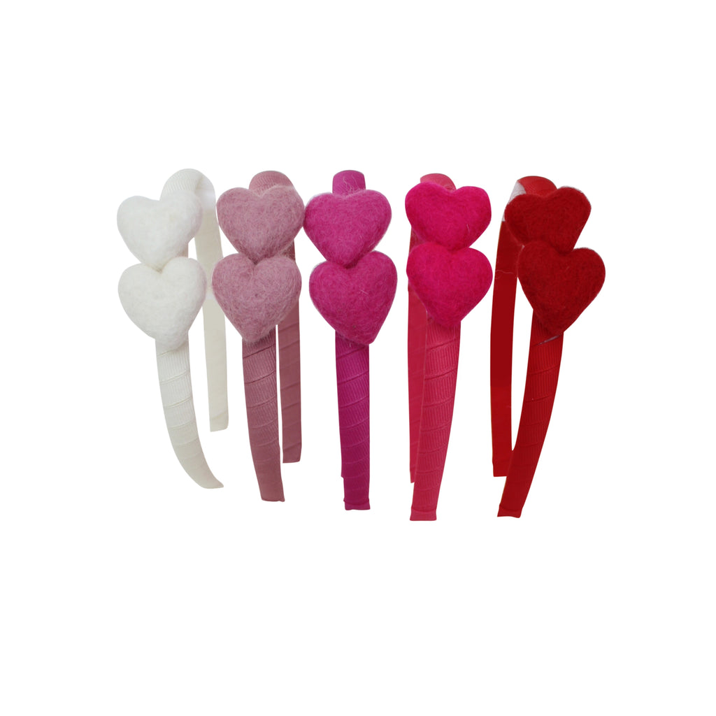 Bows Art-Felt Heart Headband