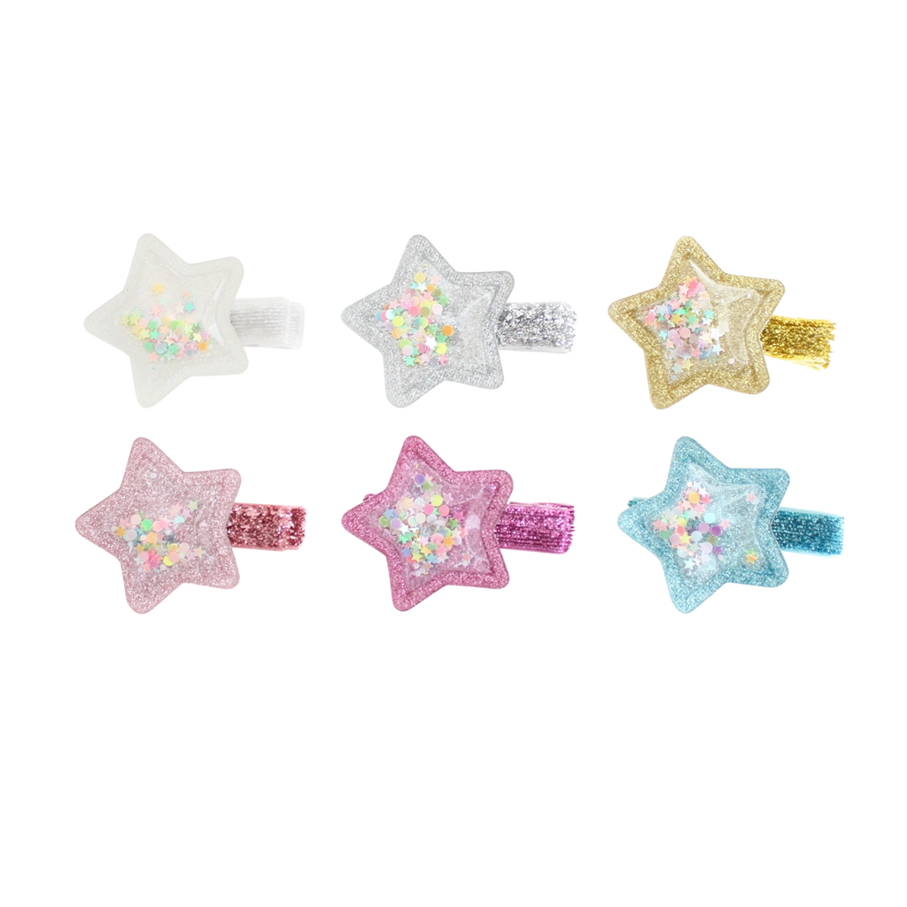 Bows Art-Glitter Star Shaker Clip