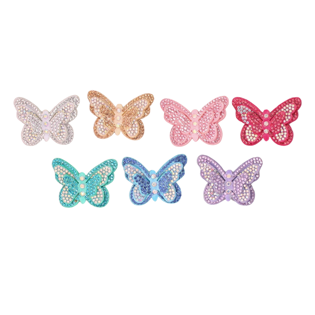 Bows Art-Rhinestone Butterfly Clip