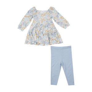 Angel Dear-Sleeve Dress And Legging-Edith's Floral Cap