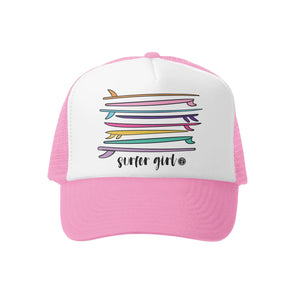 Grom Squad -Surfer Girl-Pink/White