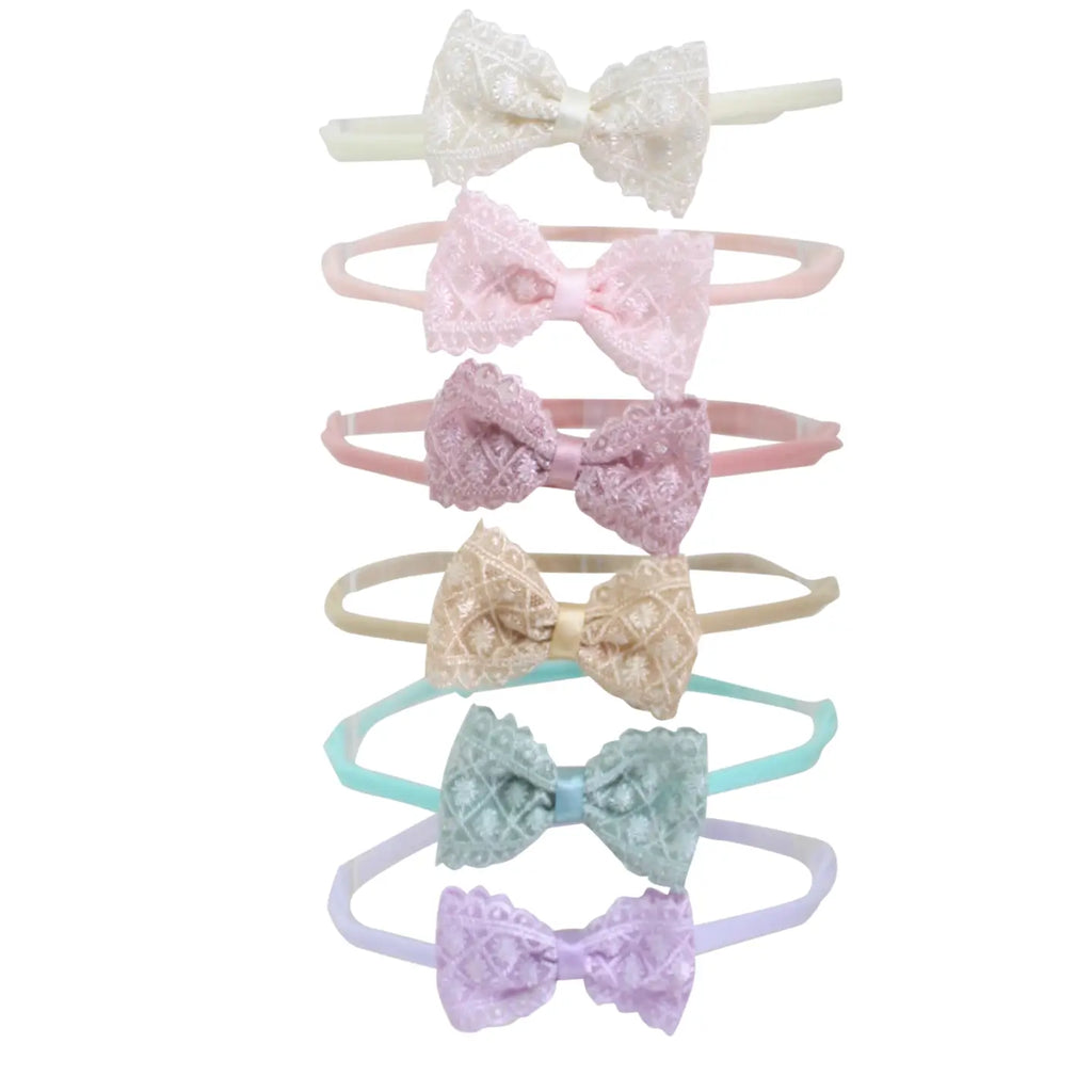 Bows Art-Antique Lace Baby Bow Headband