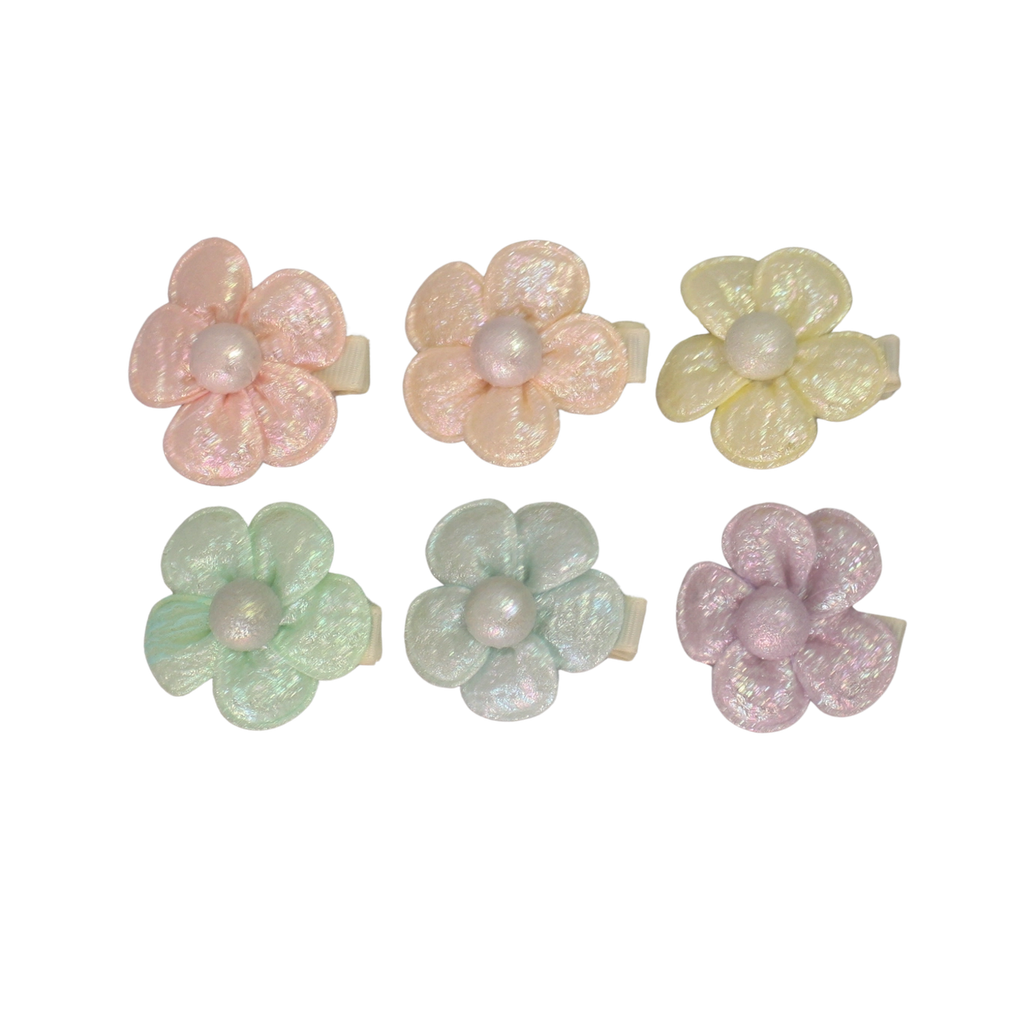 Bows Art-Frosted Pearl Flower Clip