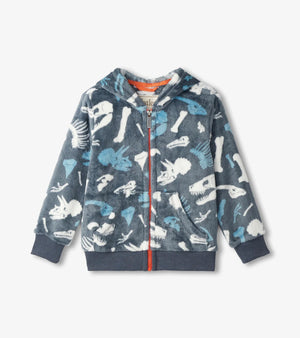Hatley - Boys Dino Fossils Fleece Zip-Up Hoodie