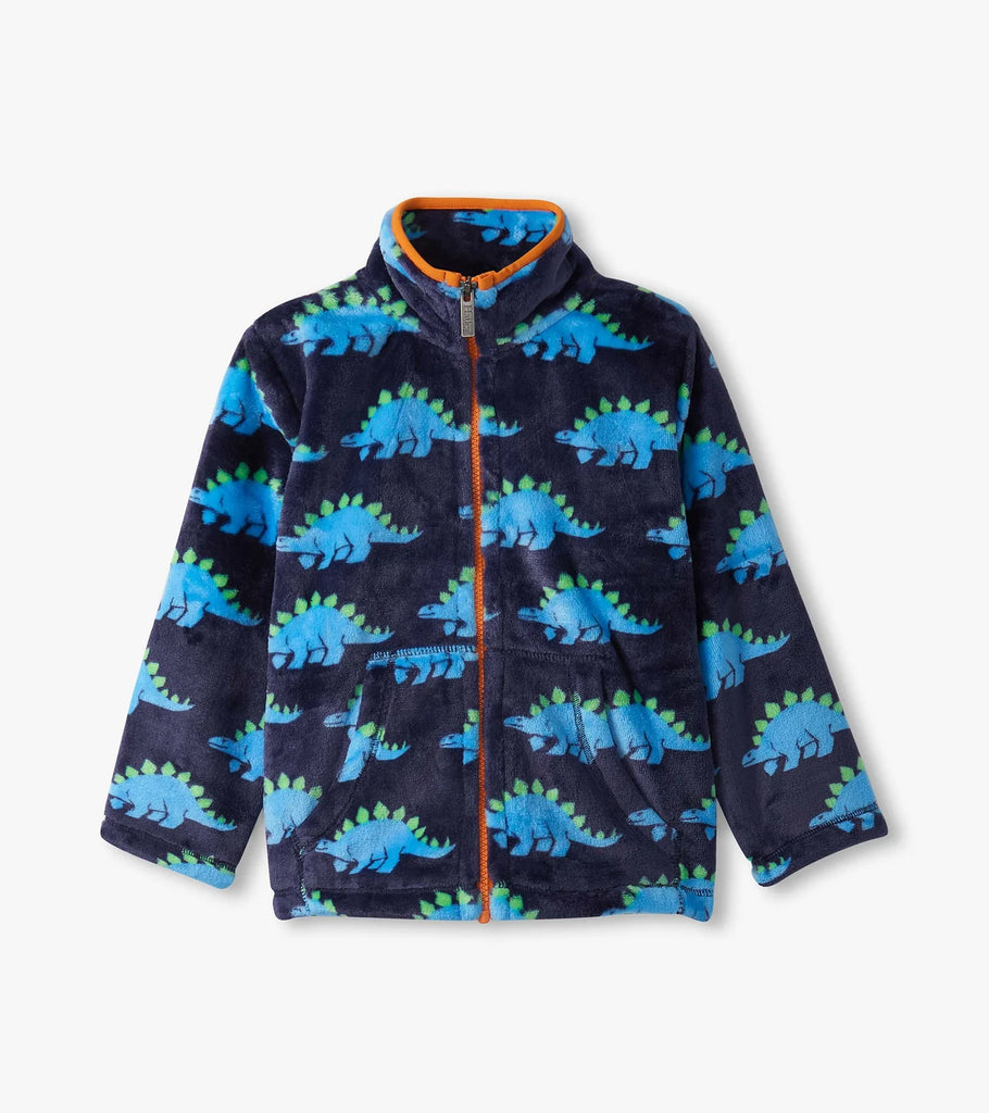 Hatley-Stegosaurus Fuzzy Fleece Zip-Up Jacket