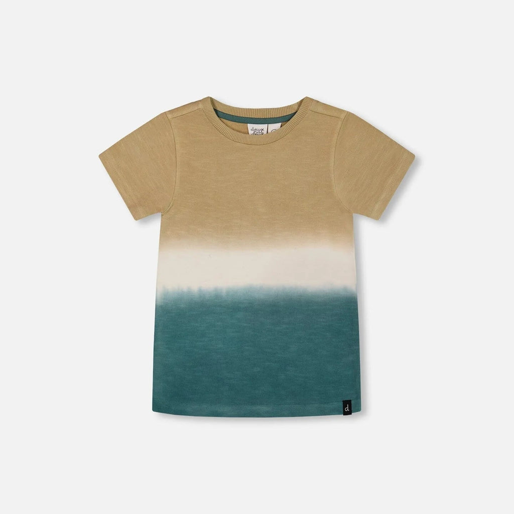Deux Par Deux-Short Sleeve T-Shirt Printed Gradient Sand