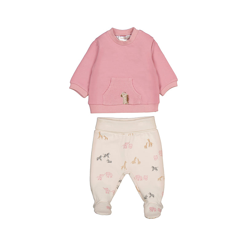 Mayoral-Pants and Sweatshirt Set-Orchid