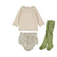 Mayoral-Newborn Girl 3-Piece Set-Olive