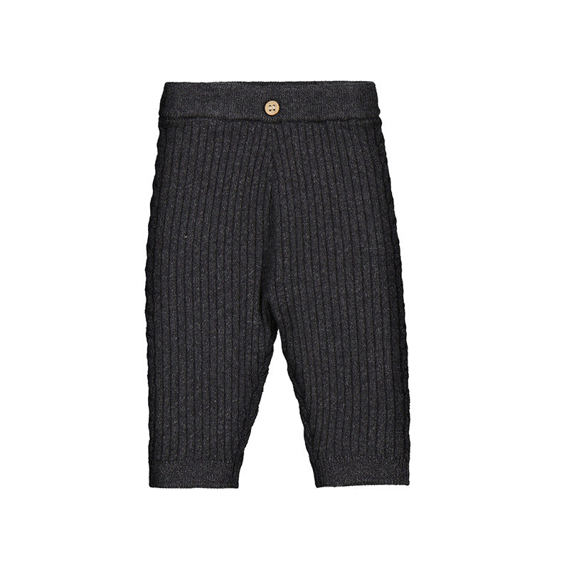 Mayoral-Knit Leggings-Heather Charcoal