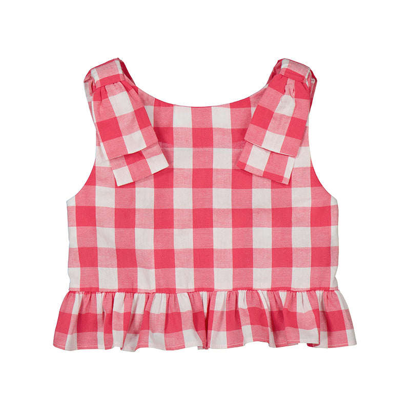 Mayoral-Peplum Top-Peony