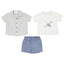 Mayoral-Short Set with Overshirt-Natural