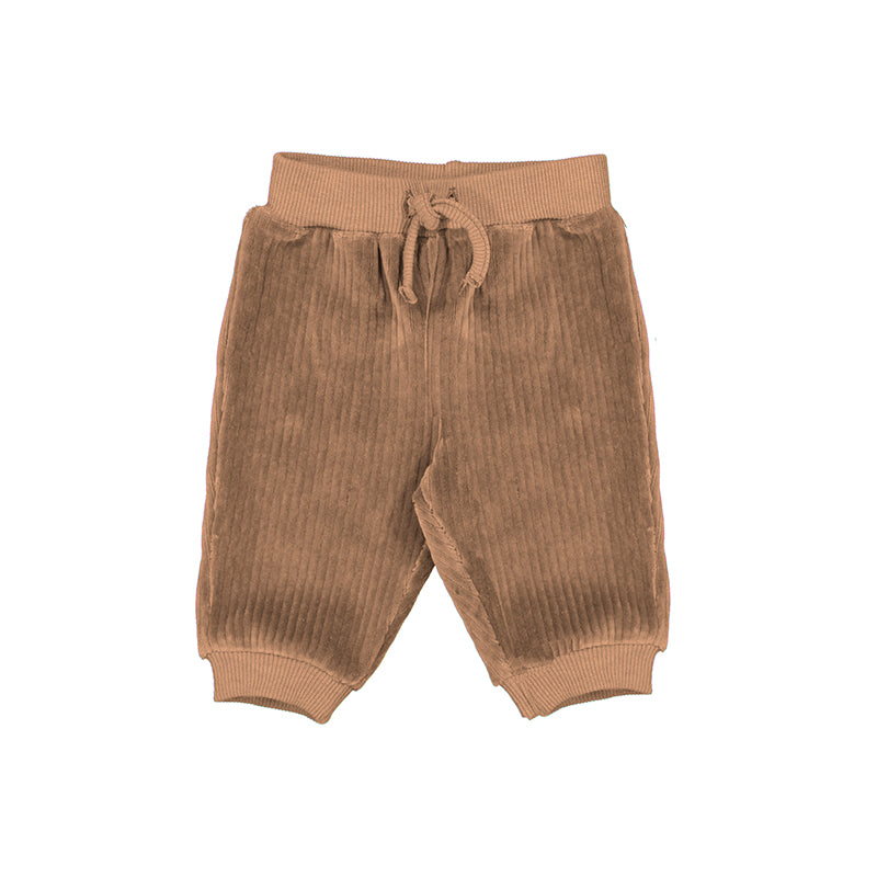 Mayoral-Newborn Boy Corduroy Pants-Toffee