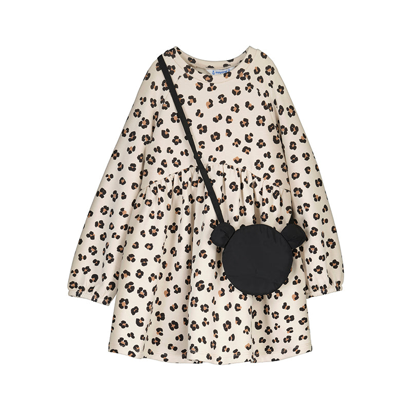 Mayoral-Fleece Dress-Sand