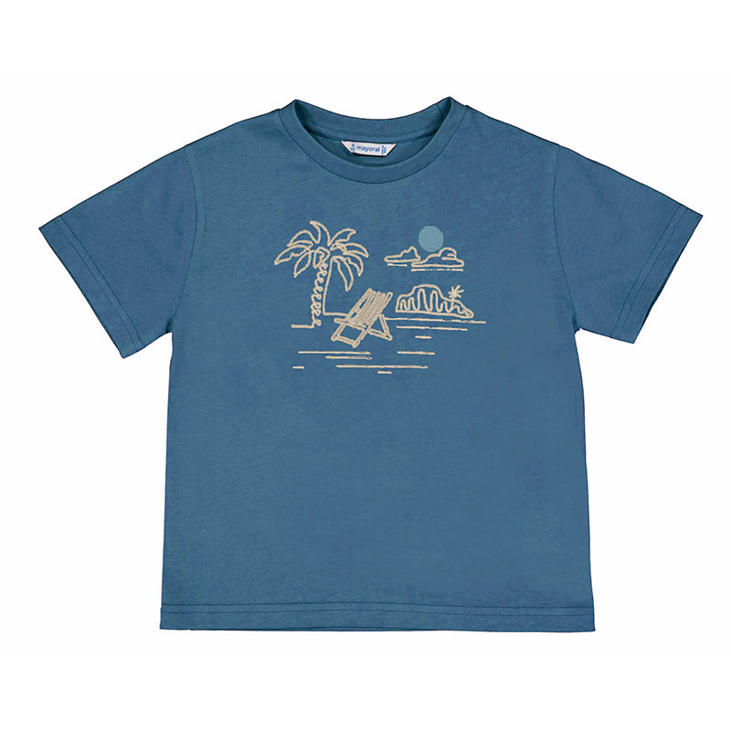 Mayoral-Short Sleeve Embroidered Shirt