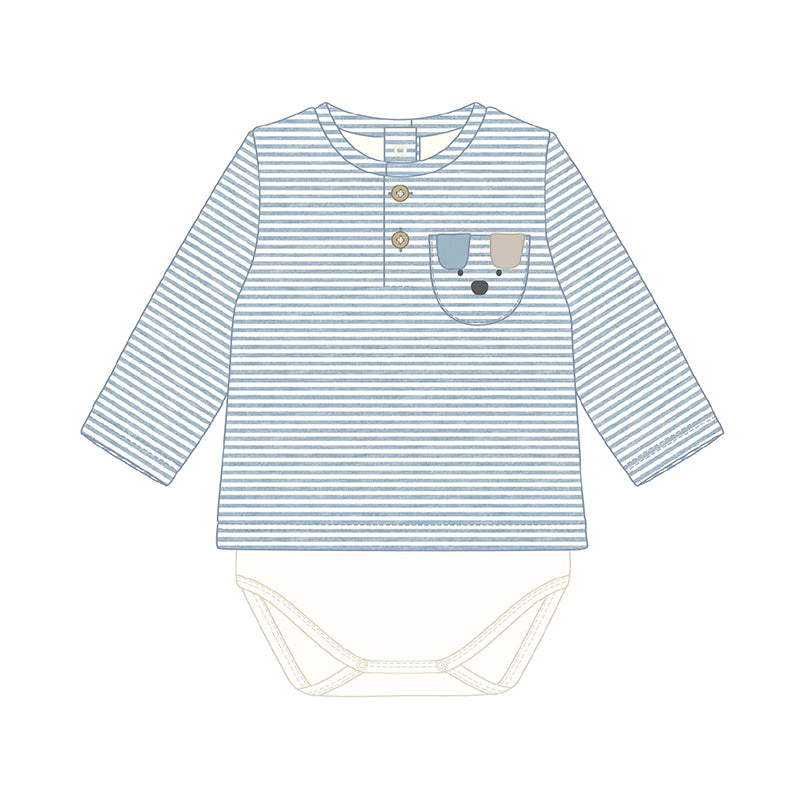 Mayoral-Bodysuit Shirt-Bluebell