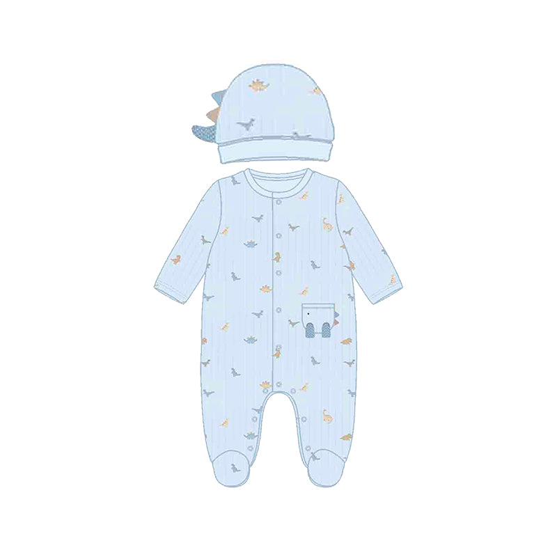 Mayoral-Dungaree and Hat Set-Sky