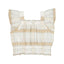 Mayoral-Plaid Linen Blouse-Cinnamon