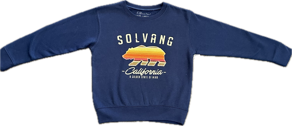 ADKTD-Solvang Bear Crewneck Sweatshirt-Navy