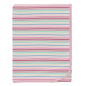 Kickee Pants-Print Swaddling Blanket-Make Believe Stripe