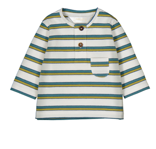 Mayoral-Long Sleeve T-Shirt-Green Stripe