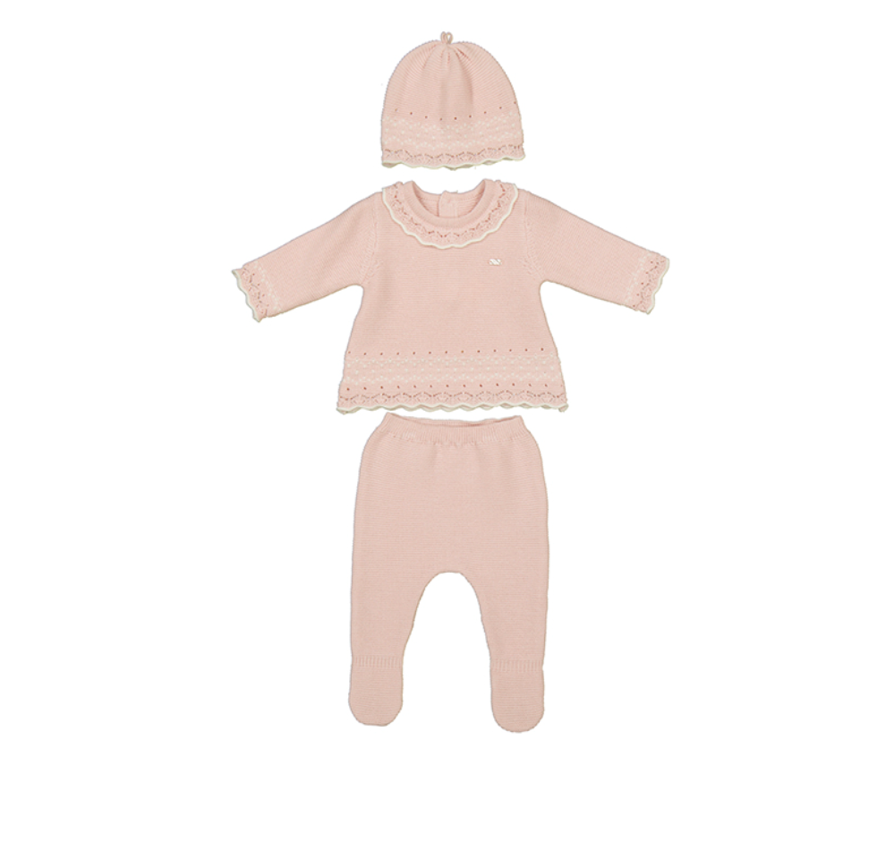 Mayoral-Leg Warmer and Hat Set-Crystal