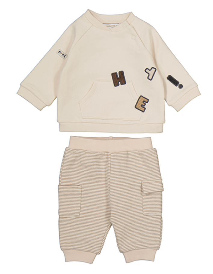 Mayoral-Knit Set-Brown Letters