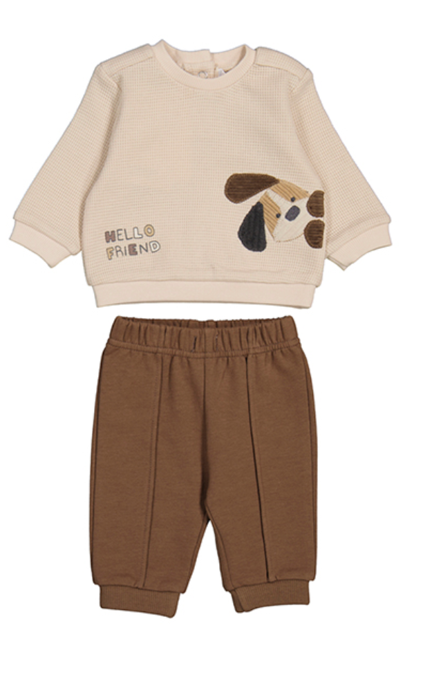 Mayoral-Knit Set-Brown Dog