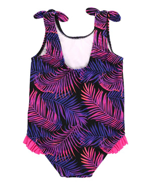 Ruffle Butts- Tie Shoulder One Piece-Marine Glow