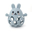 Three Hearts-Funny Bunny 3D Silicone Teether-Slate