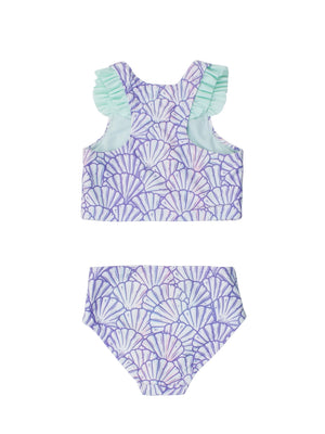 Ruffle Butts-Girls Magical Mermaid Racerback Flutter Tankini 2-Piece Swimsuit