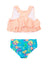 Ruffle Butts-Tween Girls Neon Tiki Vibes Flounce Bikini 2-Piece Swimsuit