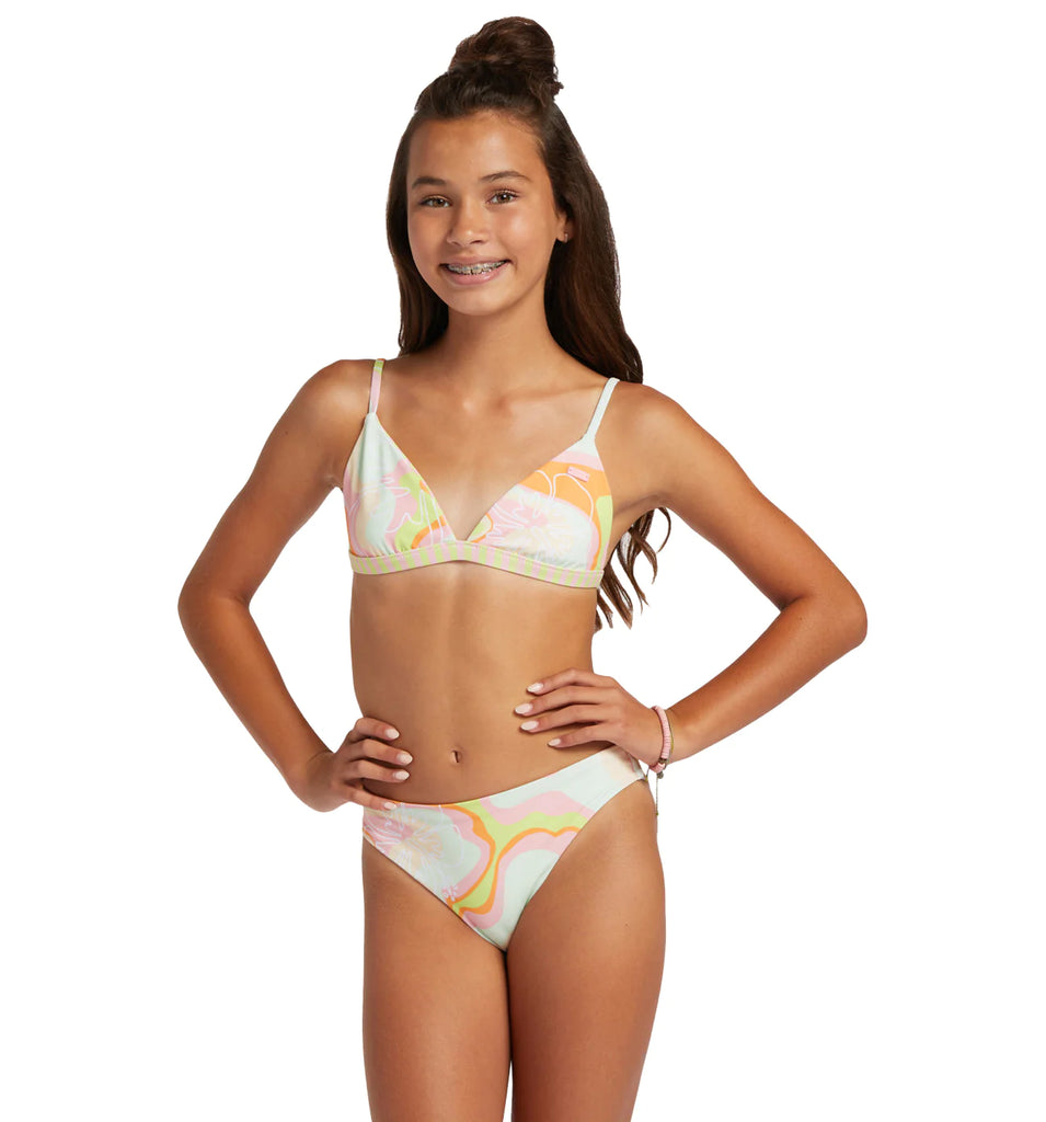 Roxy - Girl's Hibiscus Revo Bralette Set-Ambroisia hibiscus hype