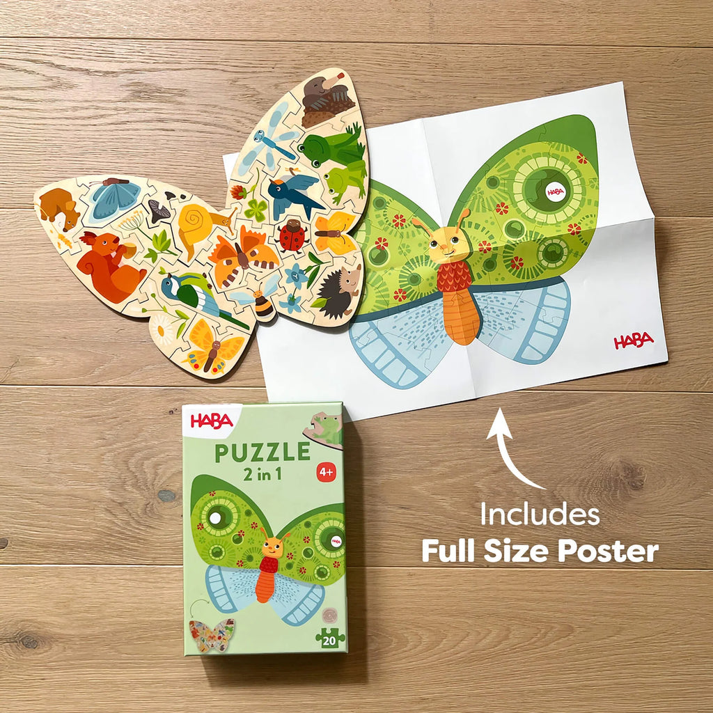 Haba-Butterfly 2-in-1 Wooden Puzzle