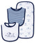 Little Me -Bib and Burp Cloth-Puppy Toile