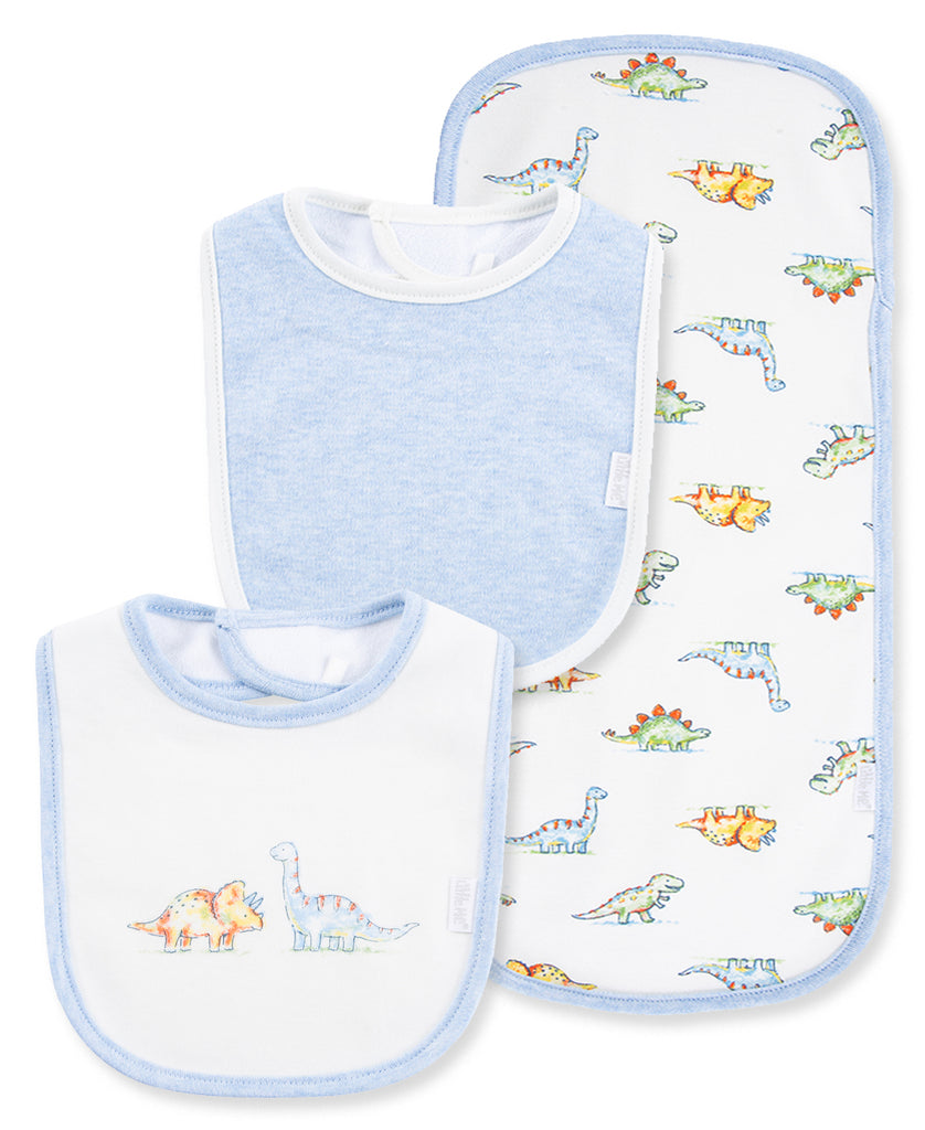 Little Me -Bib and Burp Cloth-Dinomite