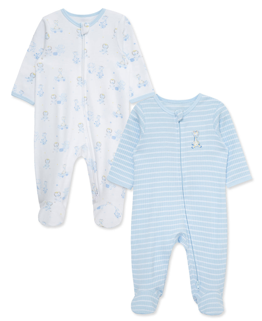 Little Me- 2 Pack Footies-Snuggly