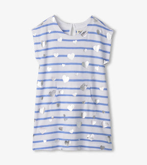 Hatley-Hearts Stripes Terry Slouchy Dress