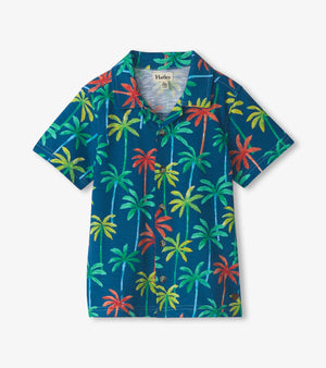 Hatley-Painted Palms Jersey Button Down
