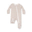 Angel Dear -2 Way Zipper Footie- Vintage Stripe Brown