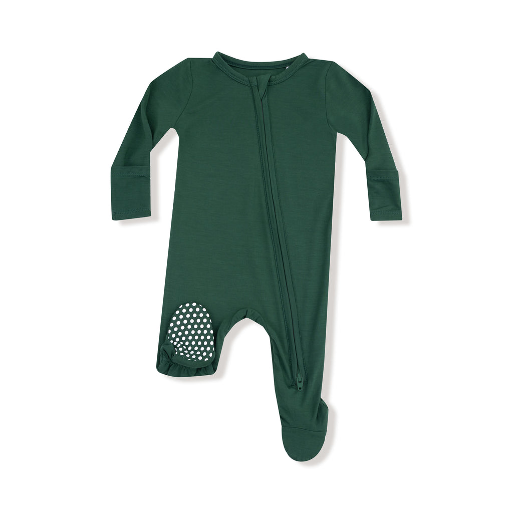 Angel Dear -2 Way Zipper Footie- Hunter Green
