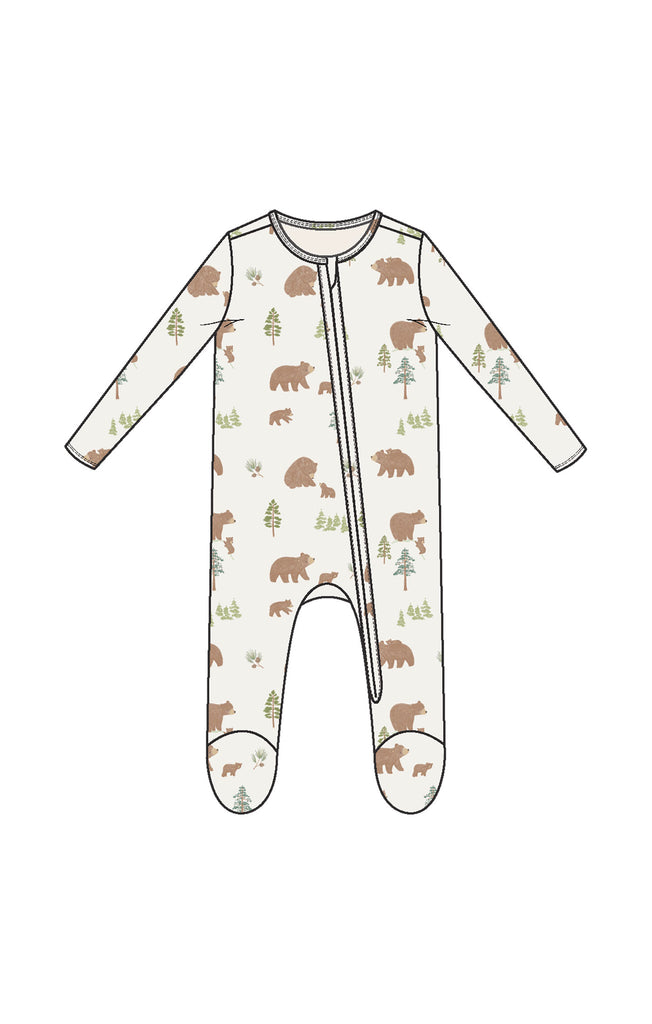 Angel Dear -2 Way Zipper Footie-Sweet Brown Bears