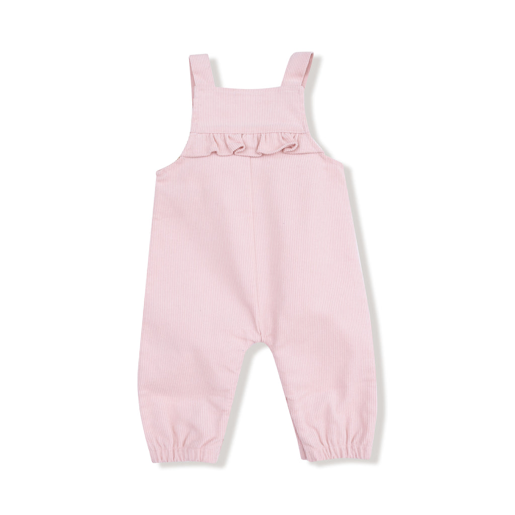 Angel Dear-Yoke Ruffle Overall-Veiled Pink
