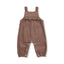 Angel Dear-Yoke Ruffle Overall-Chocolate Malt