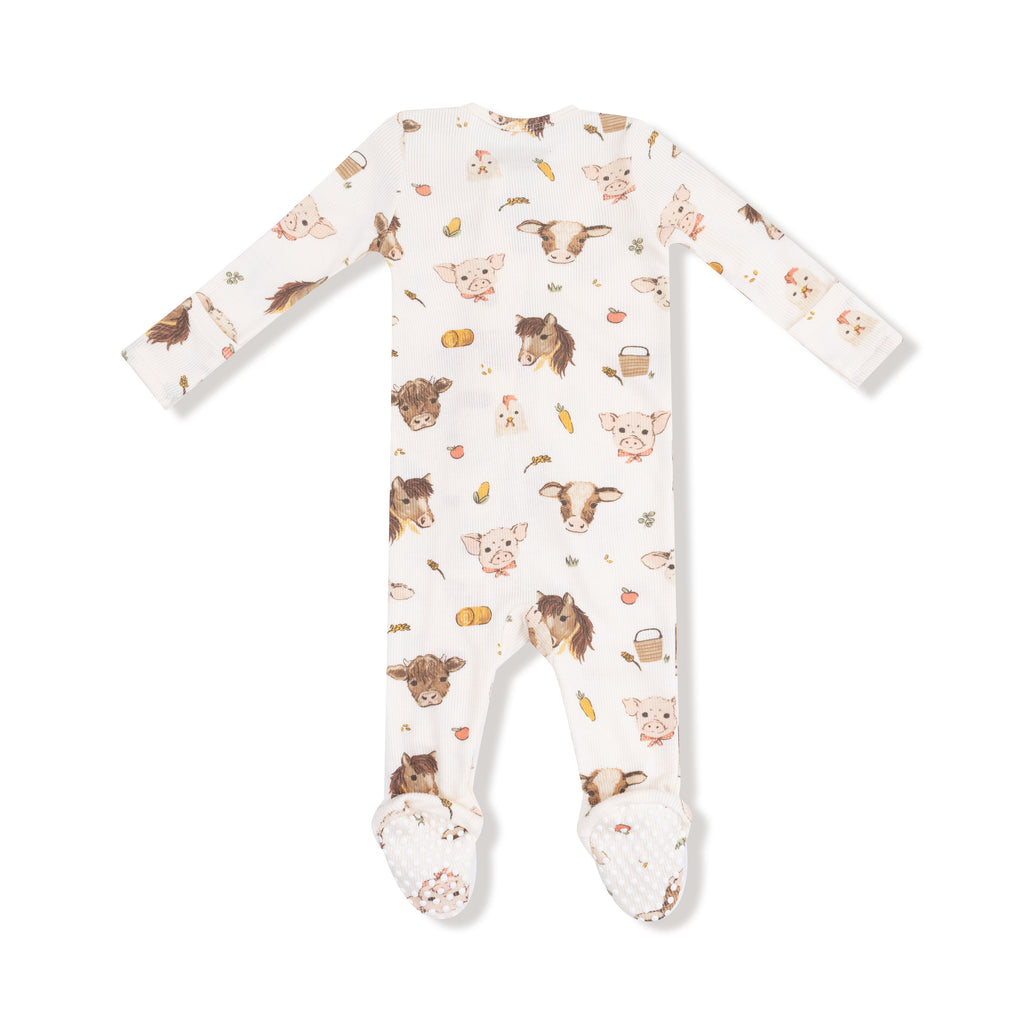 Angel Dear -2 Way Zipper Footie-Vintage Baby Animals
