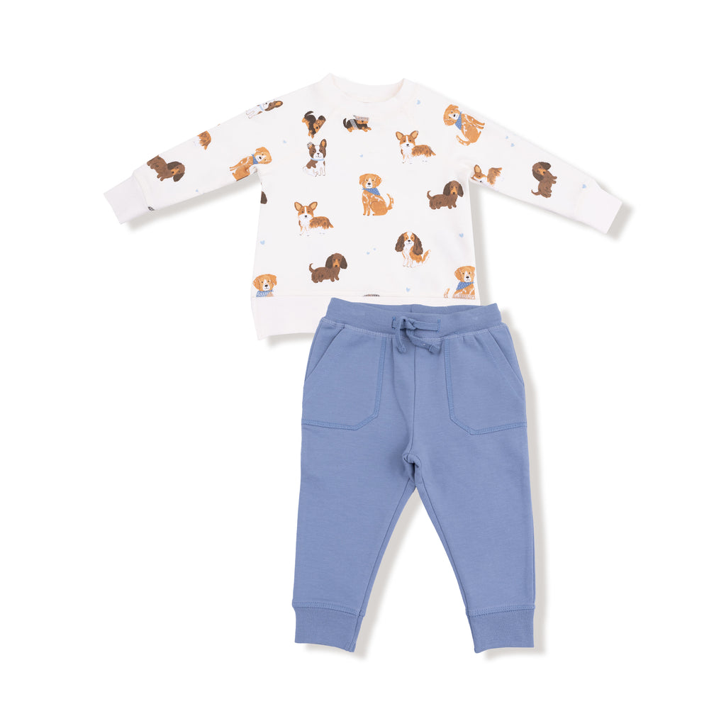 Angel Dear- Raglan Sweatshirt And Jogger Set-Best Friend Dogs