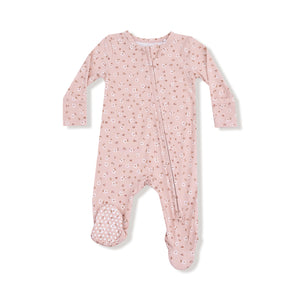 Angel Dear -2 Way Zipper Footie-Carrie Floral Pink
