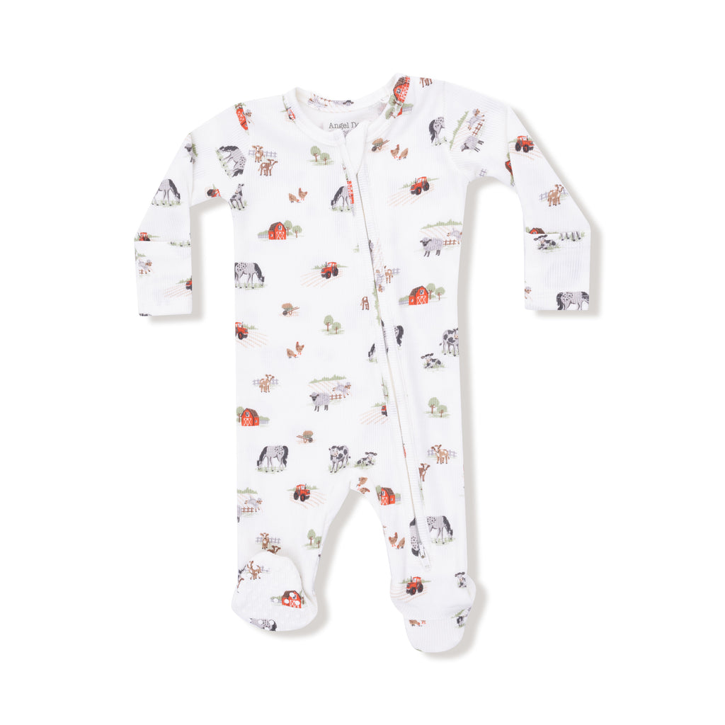 Angel Dear -2 Way Zipper Footie-Little Farmer